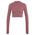 Women's Stella McCartney Longsleeve Crop Training Top Quiet Maroon