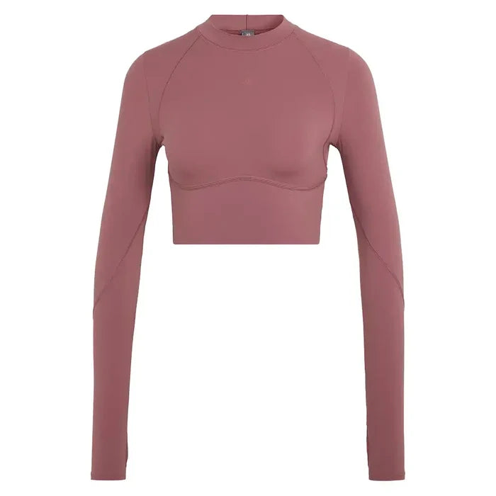 Women's Stella McCartney Longsleeve Crop Training Top Quiet Maroon