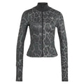 Women's Stella McCartney Longsleeve Printed Midlayer Training Top Dove Grey and Carbon