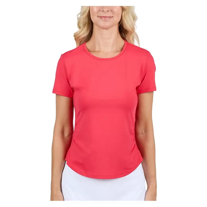 Women's Style Icons Short Sleeve Tennis Top Berry Red