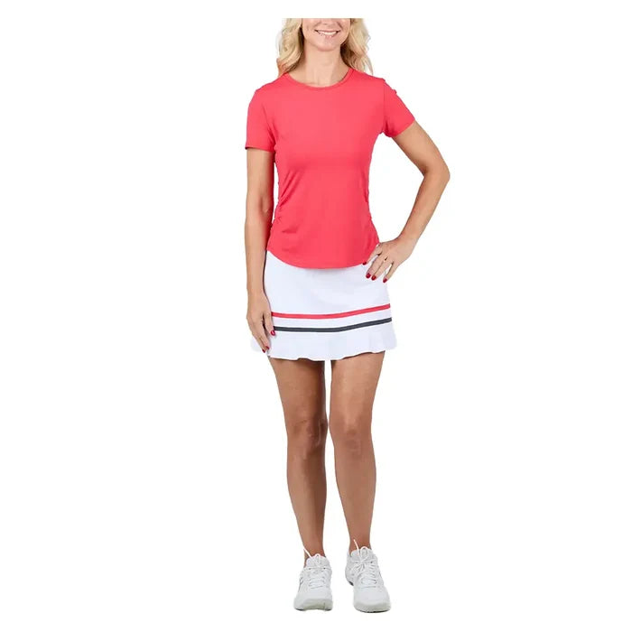 Women's Style Icons Short Sleeve Tennis Top Berry Red