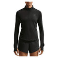Women's Swift Dri-FIT UV 1/4-Zip Running Top Black and Reflective Silver, Nike, Black/Reflective Silver, Pickleball Express, HQ0499-010H26-BLACK-REFLECTIVE-SILVER-1