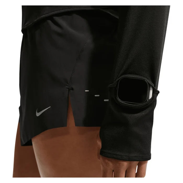 Women's Swift Dri-FIT UV 1/4-Zip Running Top Black and Reflective Silver, Nike, Pickleball Express, HQ0499-010H26-5