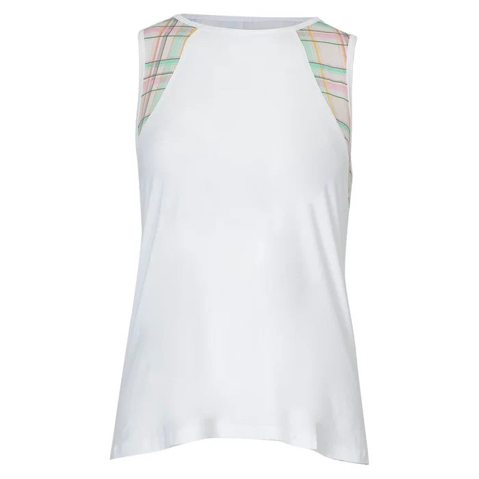 Women's Swing Tank White and Puffplaid
