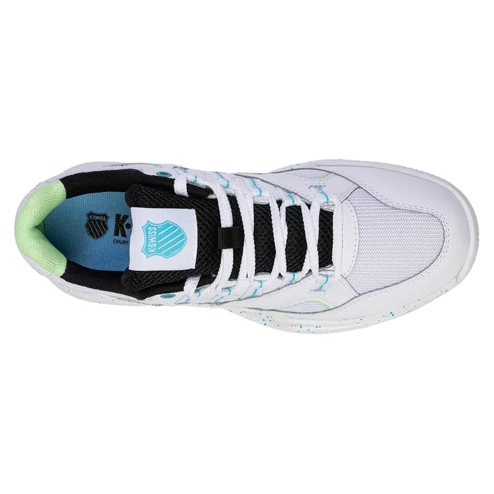 Women's Tura Team Pickleball Court Shoes White and Paradise Green