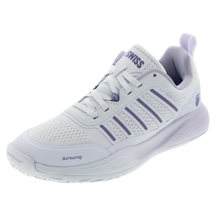 Women's Ultra Court Pickleball Court Shoes White and Orchid Hush