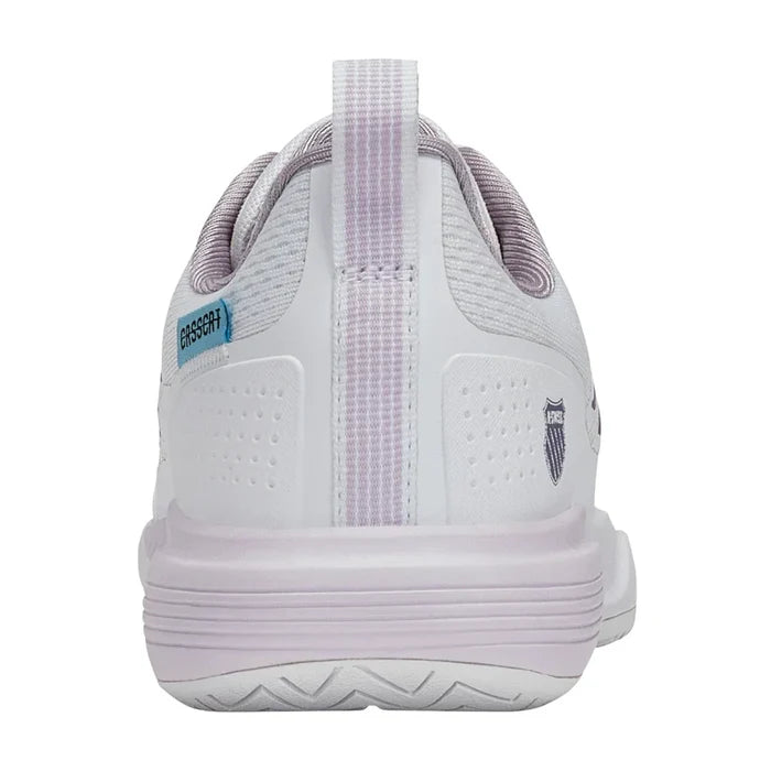 Women's Ultra Court Pickleball Court Shoes White and Orchid Hush