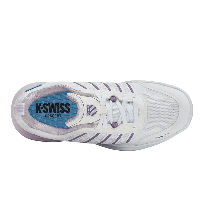 Women's Ultra Court Pickleball Court Shoes White and Orchid Hush