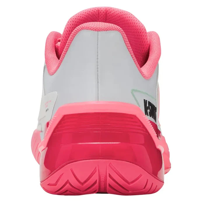 Women's Ultrashot 4 Court Shoes White and Neon Pastel Pink