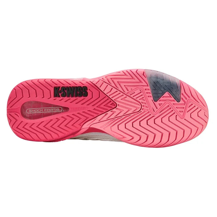 Women's Ultrashot 4 Court Shoes White and Neon Pastel Pink