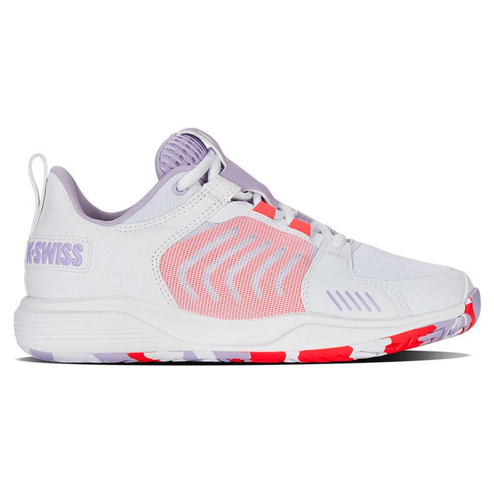 Women's Ultrashot Team Court Shoes White and Orchid Petal