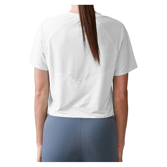 Women's UPF Crop Performance Tee White