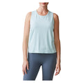 Women`s UPF Performance Racer Tennis Tank Blue Frost