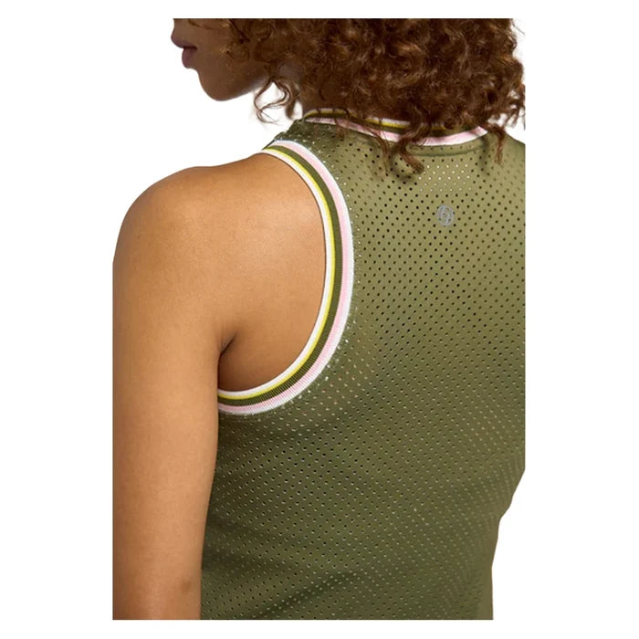 Women's Varsity Court Tank Avocado and Multicolor