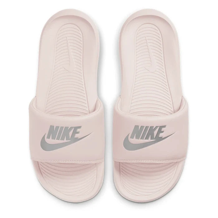 Women`s Victori One Slides Barely Rose and Metallic Silver