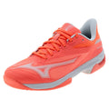 Women's Wave Exceed Court AC Court Shoes Striking Coral and White