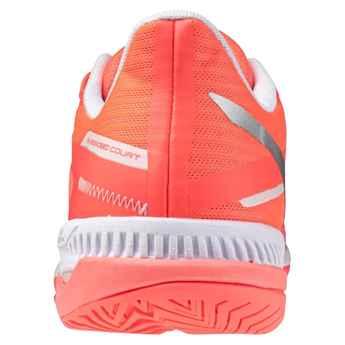 Women's Wave Exceed Court AC Court Shoes Striking Coral and White