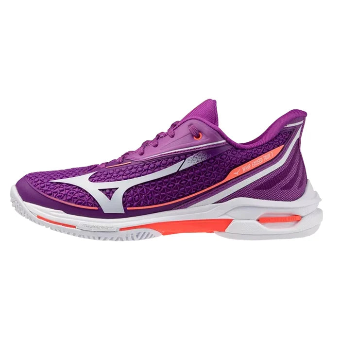 Women's Wave Exceed Tour 7 AC Shoes Dahlia and White