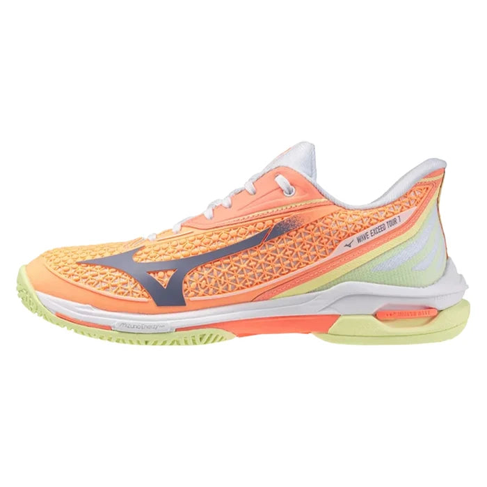Women's Wave Exceed Tour 7 AC Shoes Flamingo Coral and Wild Wind