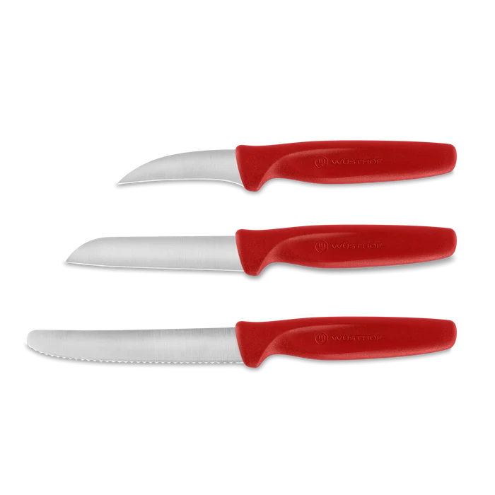 Wusthof Paring Knife Set (3 Piece): Red