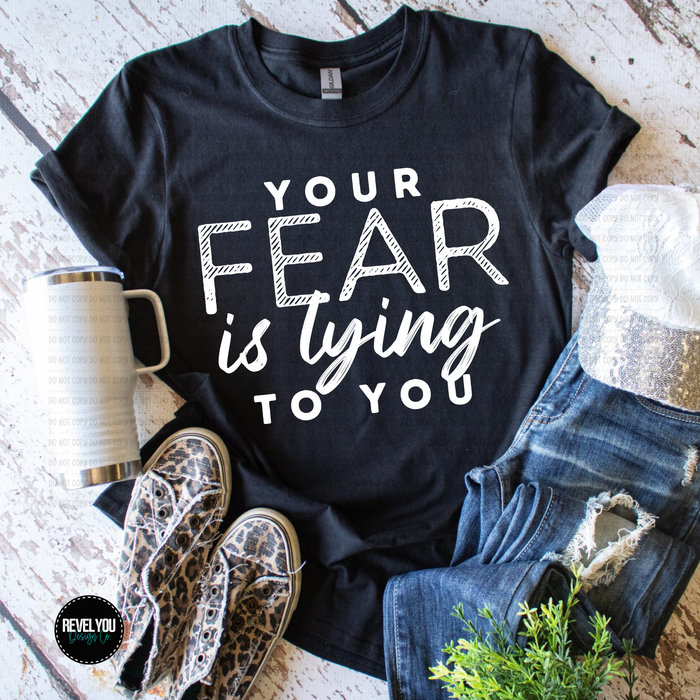 Your Fear is a Lying to You Black White Set - PNG