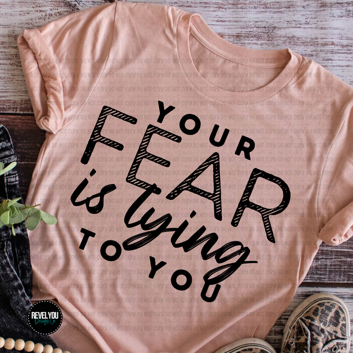 Your Fear is a Lying to You Black White Set - PNG