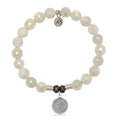 Zodiac Collection: Moonstone Gemstone Bracelet with Capricorn Sterling Silver Charm