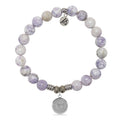 Zodiac Collection: Purple Turquoise Gemstone Bracelet with Taurus Sterling Silver Charm